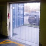 Perforated strip screen fly door